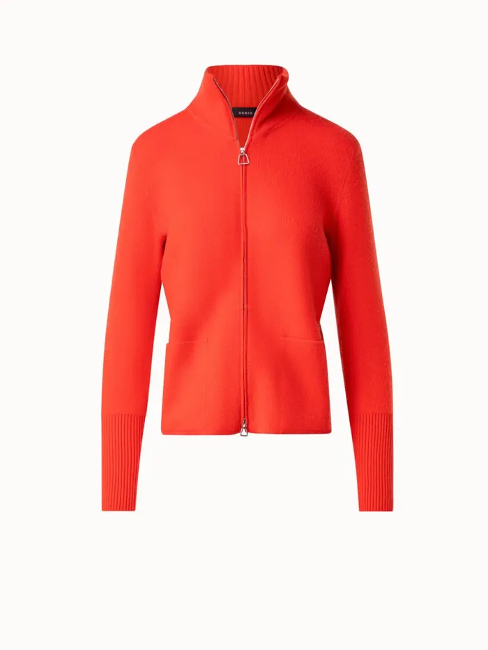 100 Cashmere Knit Cardigan Poppy Women Akris Knitwear