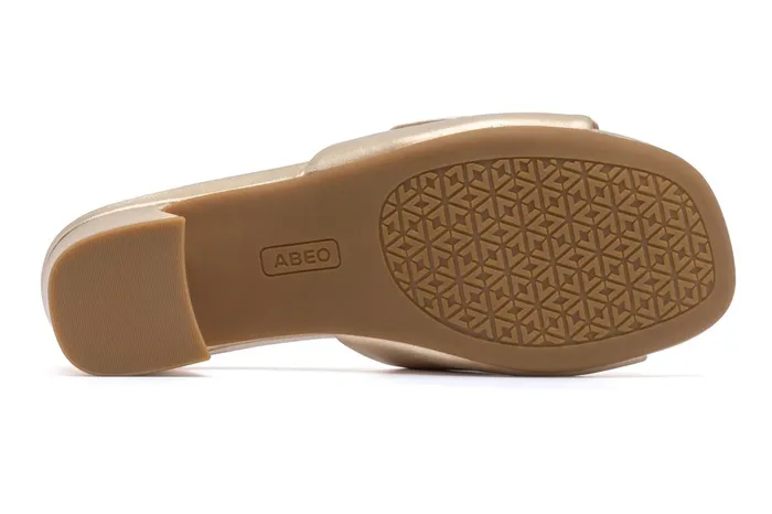 ABEO Footwear Avenue Slide Light Gold Leather Women Dress ABEO Footwear Avenue Slide Light Gold Leather Women Dress