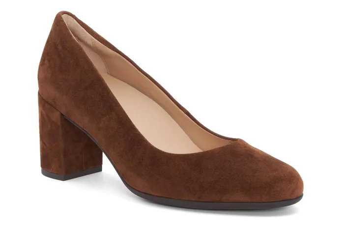 ABEO Footwear Tempo Pump Caramel Suede Women Dress