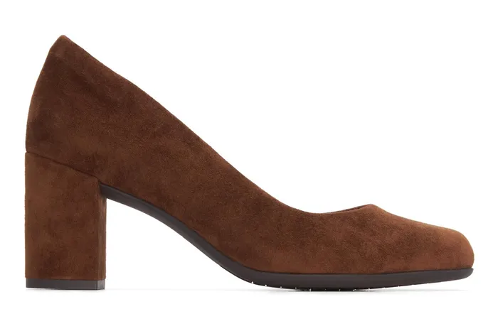 ABEO Footwear Tempo Pump Caramel Suede Women Dress ABEO Footwear Tempo Pump Caramel Suede Women Dress
