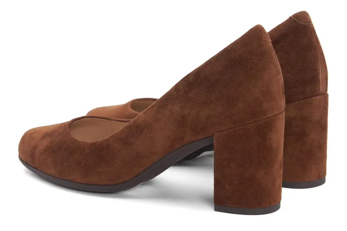 ABEO Footwear Tempo Pump Caramel Suede Women Dress ABEO Footwear Tempo Pump Caramel Suede Women Dress