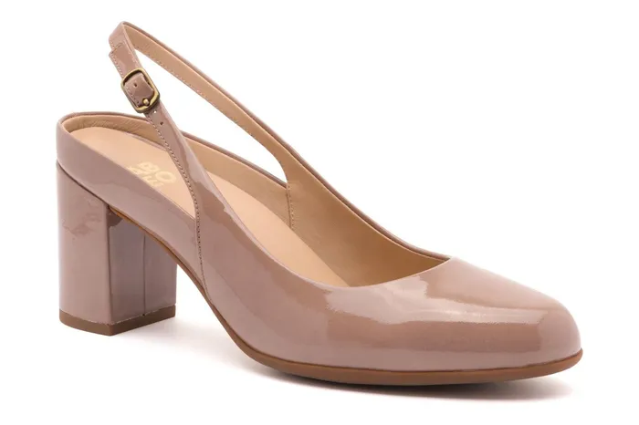 ABEO Footwear Tempo Slingback Tan Pat Women Dress