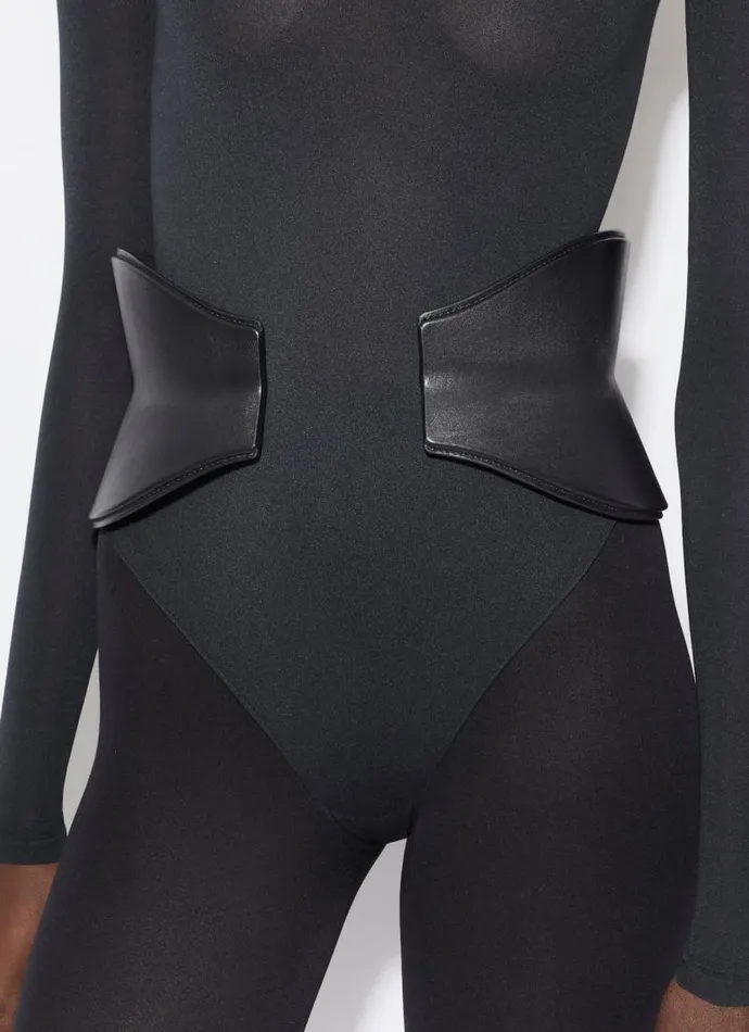 Alaa Belts FLEX BUSTIER BELT IN CALFSKIN Black 8211 Women Alaa Belts FLEX BUSTIER BELT IN CALFSKIN Black 8211 Women