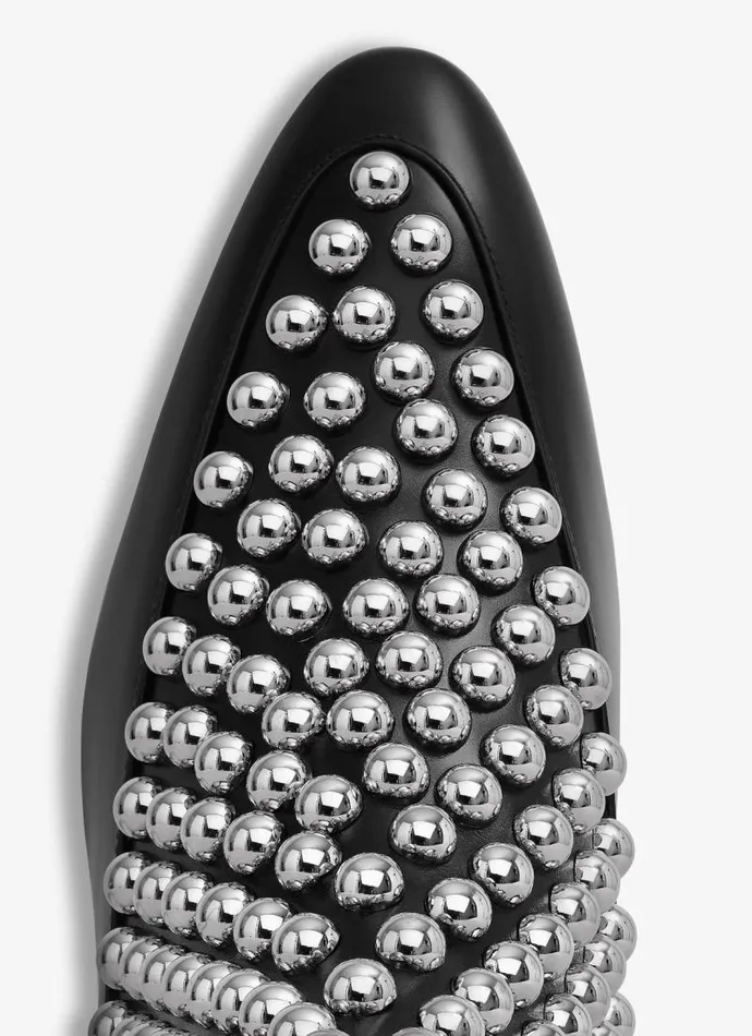 Alaa Boots and Ankle Boots ASYMETRIC ANKLE BOOTS IN GLOSSY CALFSKIN WITH STUDS Black 8211 Women Alaa Boots and Ankle Boots ASYMETRIC ANKLE BOOTS IN GLOSSY CALFSKIN WITH STUDS Black 8211 Women