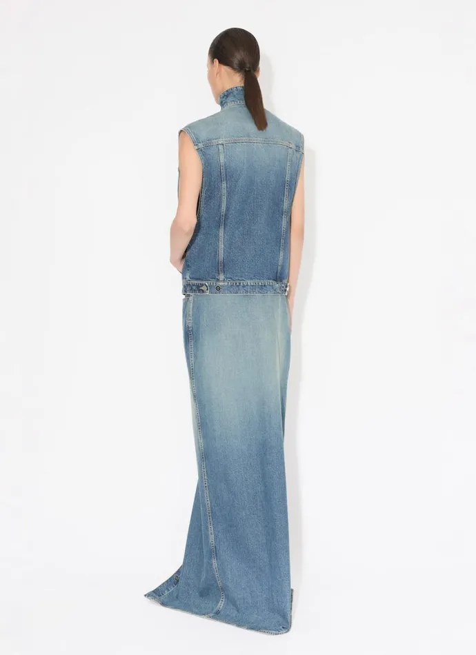 Alaa Coats and Jackets DENIM VEST Bleu Vintage 8211 Women Alaa Coats and Jackets DENIM VEST Bleu Vintage 8211 Women