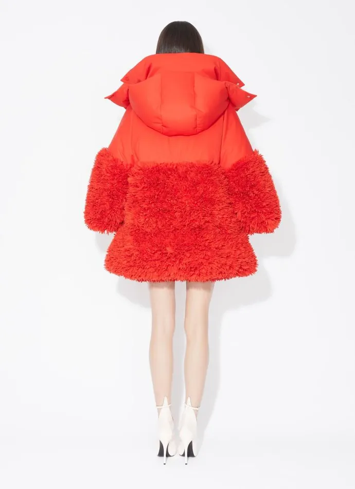 Alaa Coats and Jackets FRILL PUFFER Red 8211 Women Alaa Coats and Jackets FRILL PUFFER Red 8211 Women