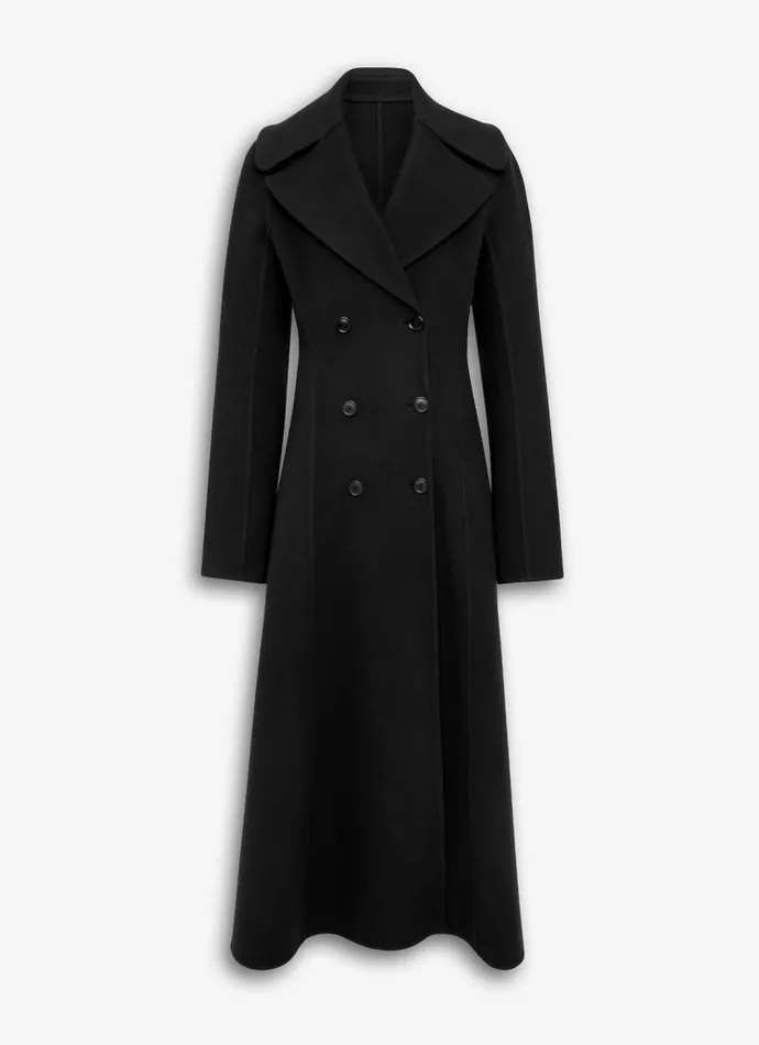 Alaa Coats and Jackets LONG COAT IN DOUBLEFACED WOOL Black 8211 Women