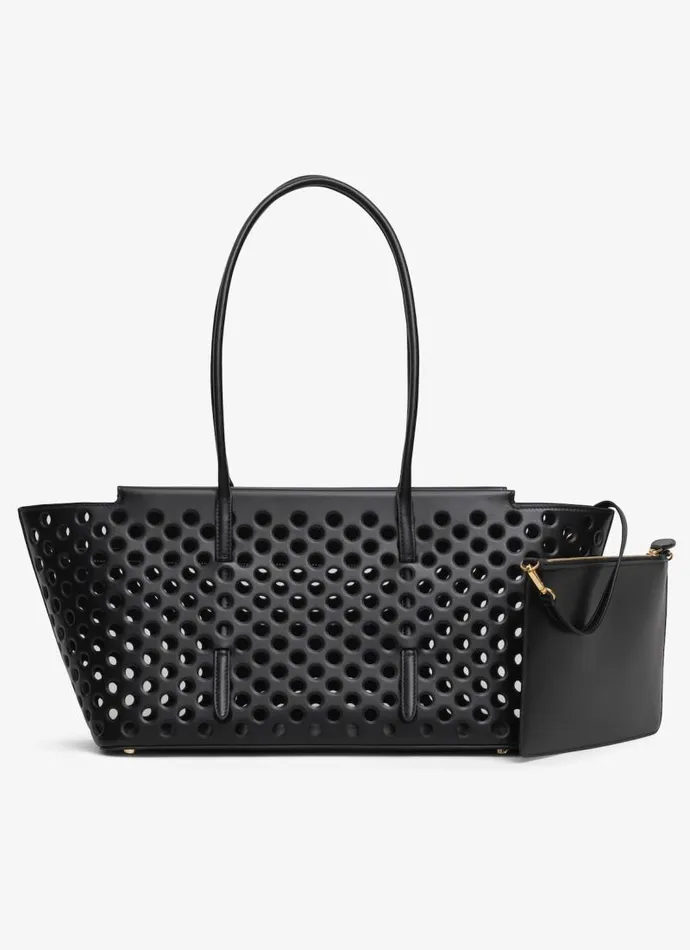 Alaa Handbags NEO MINA 32 BAG IN PERFORATED CALFSKIN Black 8211 Women Alaa Handbags NEO MINA 32 BAG IN PERFORATED CALFSKIN Black 8211 Women
