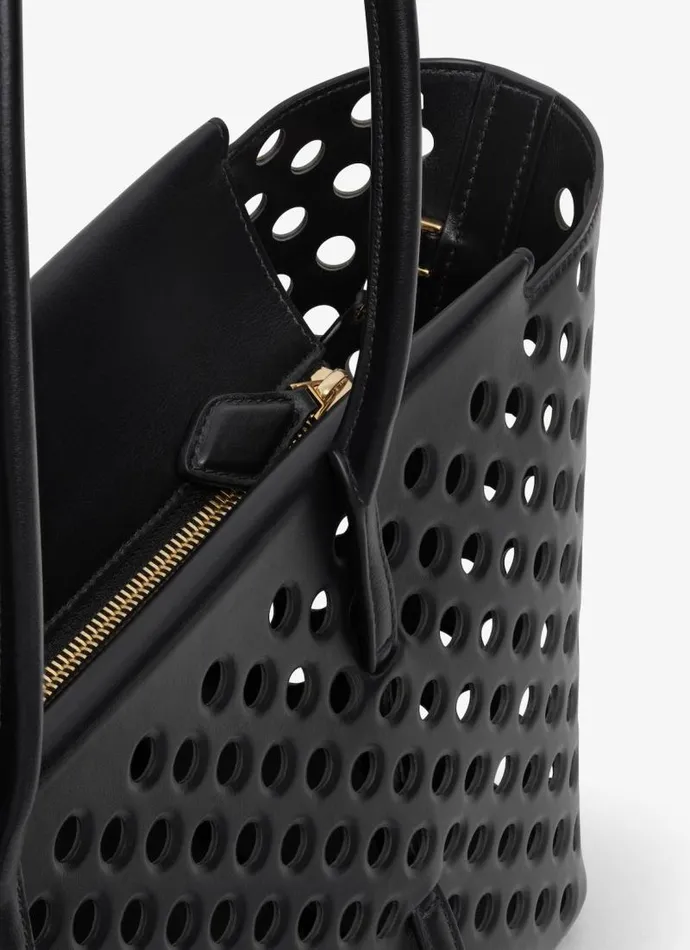 Alaa Handbags NEO MINA 32 BAG IN PERFORATED CALFSKIN Black 8211 Women Alaa Handbags NEO MINA 32 BAG IN PERFORATED CALFSKIN Black 8211 Women