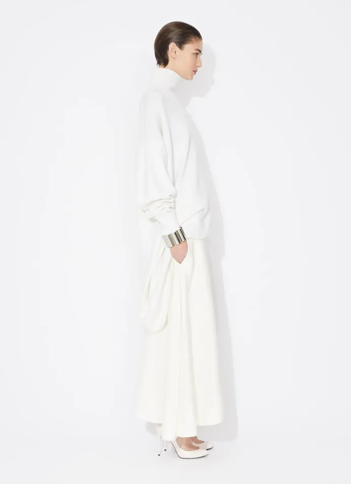 Alaa Knitwear KNITTED ASYMMETRICAL CAPE JUMPER Natural White 8211 Women