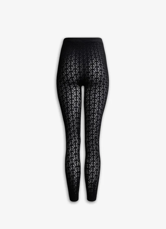 Alaa Knitwear LACE KNIT LEGGING Black 8211 Women Alaa Knitwear LACE KNIT LEGGING Black 8211 Women