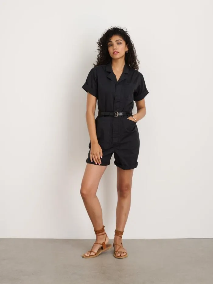 Alex Mill Jumpsuits Standard Short Jumpsuit In Cotton Twill Black 8211 Women