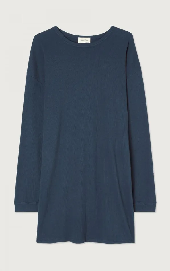 American Vintage Dresses Women Dress Blarow Melange Navy American Vintage Dresses Women Dress Blarow Melange Navy