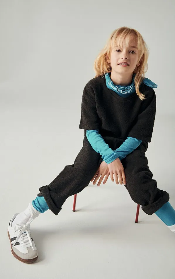 American Vintage Joggers Kids Joggers Bobypark Melange Charcoal American Vintage Joggers Kids Joggers Bobypark Melange Charcoal