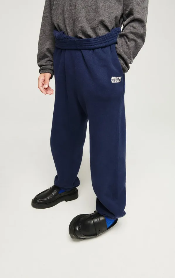 American Vintage Joggers Kids Joggers Izubird Navy Vintage