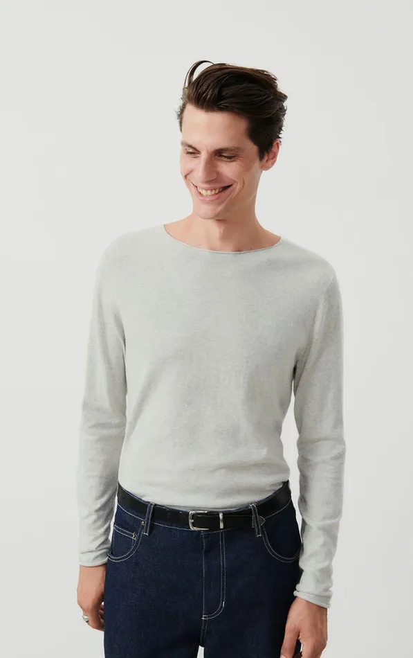 American Vintage Jumpers and Cardigans Men Jumper Marcel Polar Melange American Vintage Jumpers and Cardigans Men Jumper Marcel Polar Melange