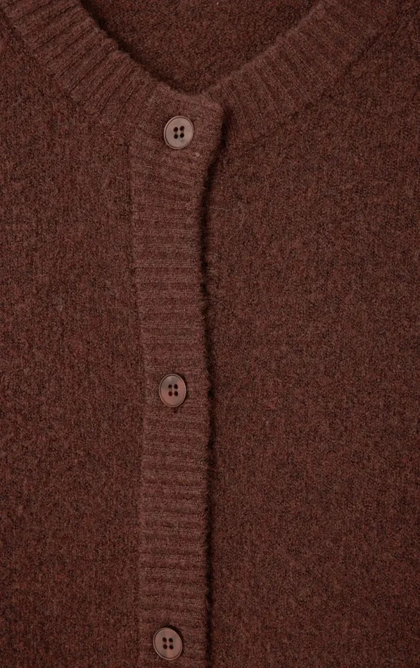 American Vintage Jumpers and Cardigans Women Cardigan Damsville Black Brownie Melange American Vintage Jumpers and Cardigans Women Cardigan Damsville Black Brownie Melange