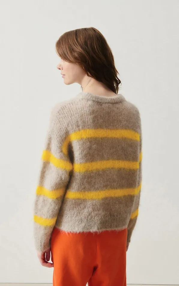 American Vintage Jumpers and Cardigans Women Jumper Bymi Misty Striped Jam American Vintage Jumpers and Cardigans Women Jumper Bymi Misty Striped Jam