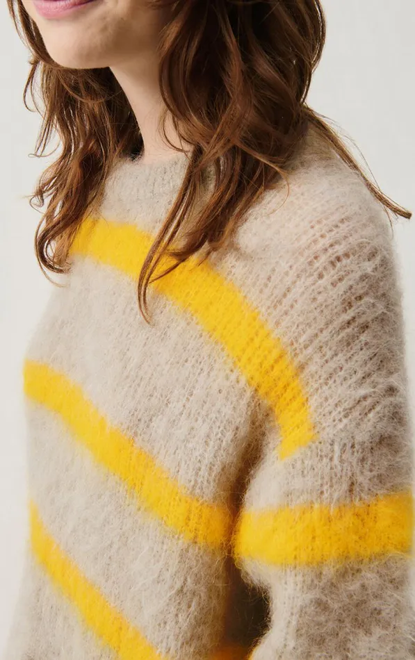 American Vintage Jumpers and Cardigans Women Jumper Bymi Misty Striped Jam American Vintage Jumpers and Cardigans Women Jumper Bymi Misty Striped Jam
