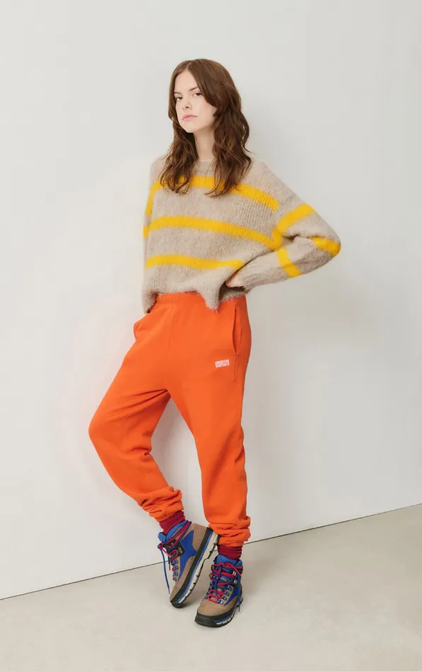 American Vintage Jumpers and Cardigans Women Jumper Bymi Misty Striped Jam American Vintage Jumpers and Cardigans Women Jumper Bymi Misty Striped Jam