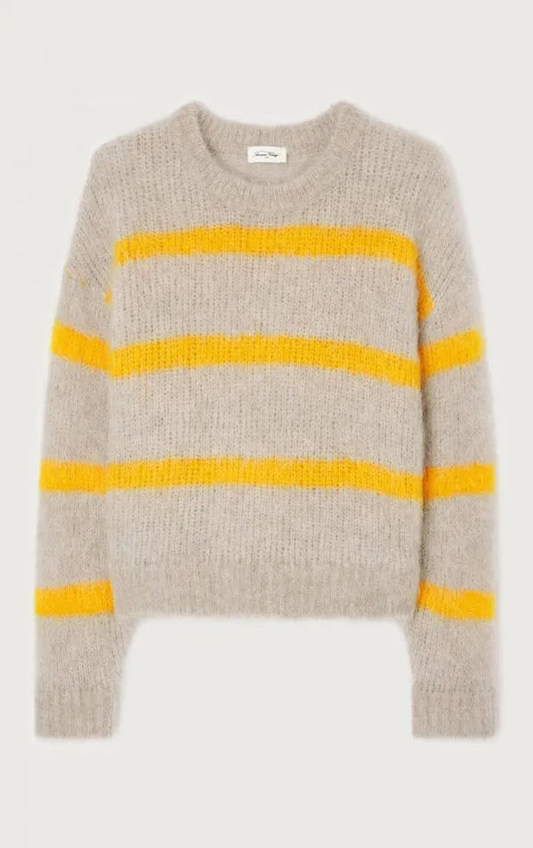 American Vintage Jumpers and Cardigans Women Jumper Bymi Misty Striped Jam American Vintage Jumpers and Cardigans Women Jumper Bymi Misty Striped Jam
