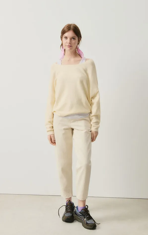 American Vintage Jumpers and Cardigans Women Jumper Damsville Melange Pannacotta American Vintage Jumpers and Cardigans Women Jumper Damsville Melange Pannacotta