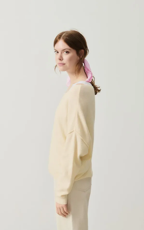 American Vintage Jumpers and Cardigans Women Jumper Damsville Melange Pannacotta American Vintage Jumpers and Cardigans Women Jumper Damsville Melange Pannacotta