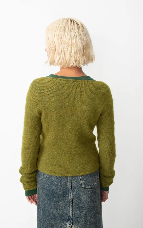 American Vintage Jumpers and Cardigans Women Jumper East Melange Kiwi American Vintage Jumpers and Cardigans Women Jumper East Melange Kiwi
