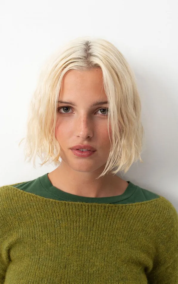 American Vintage Jumpers and Cardigans Women Jumper East Melange Kiwi American Vintage Jumpers and Cardigans Women Jumper East Melange Kiwi
