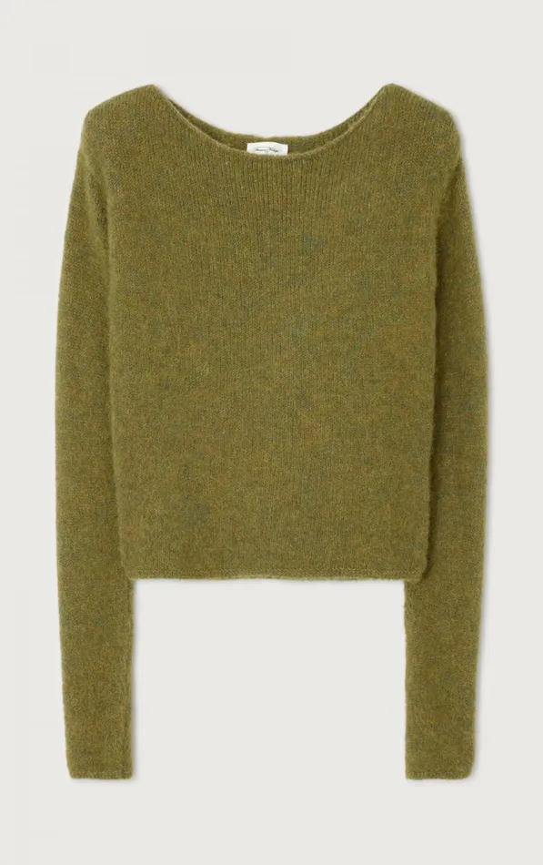American Vintage Jumpers and Cardigans Women Jumper East Melange Kiwi American Vintage Jumpers and Cardigans Women Jumper East Melange Kiwi