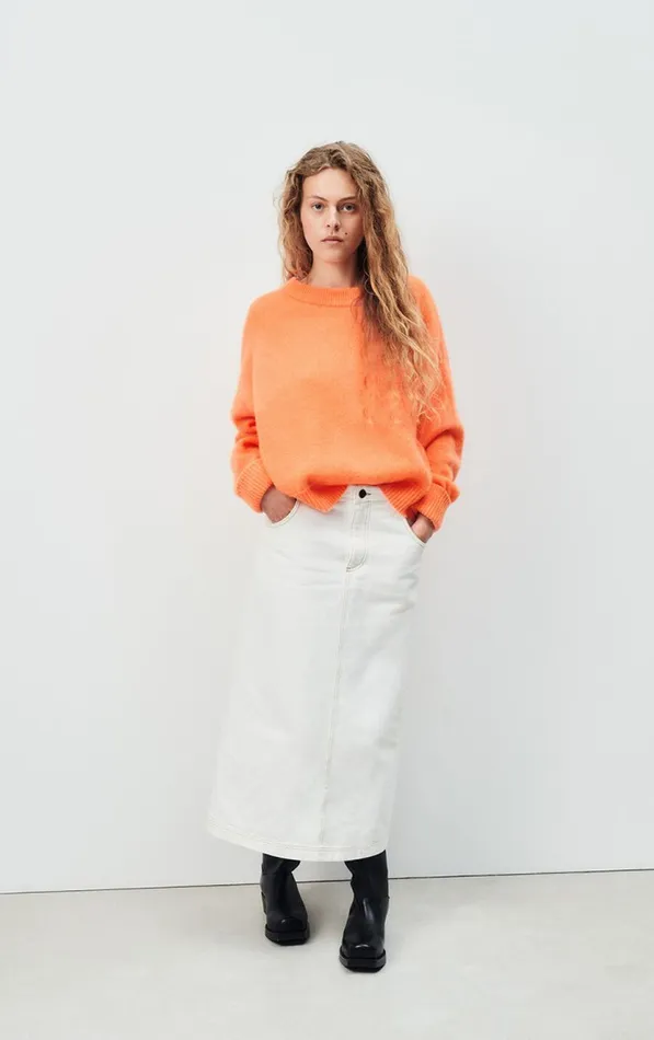 American Vintage Jumpers and Cardigans Women Jumper Vitow Fluorescent Carrot Melange American Vintage Jumpers and Cardigans Women Jumper Vitow Fluorescent Carrot Melange