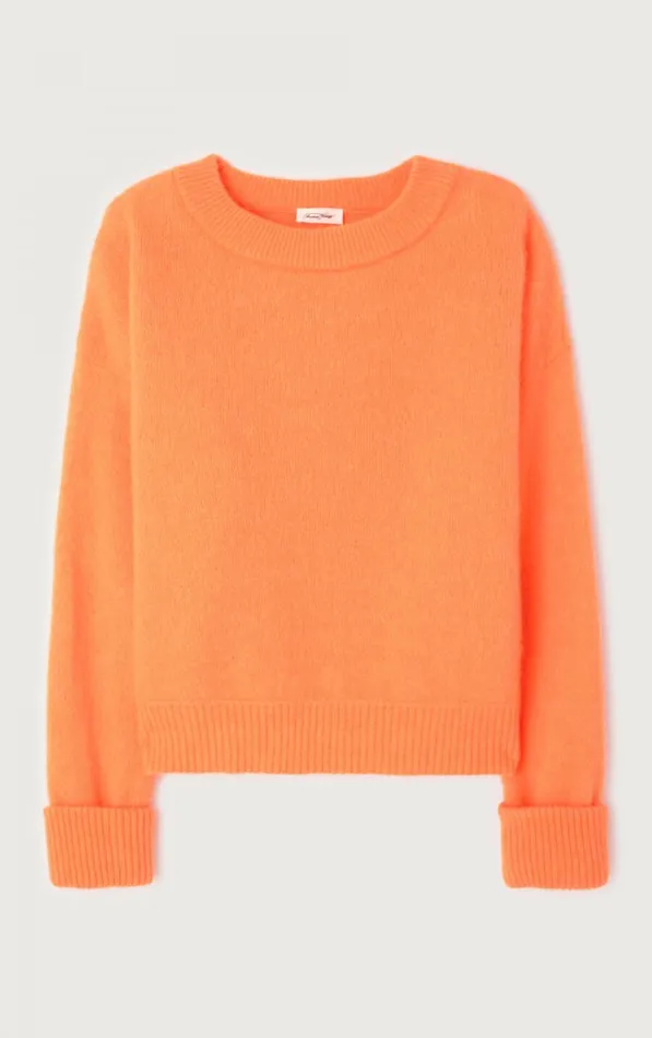American Vintage Jumpers and Cardigans Women Jumper Vitow Fluorescent Carrot Melange American Vintage Jumpers and Cardigans Women Jumper Vitow Fluorescent Carrot Melange