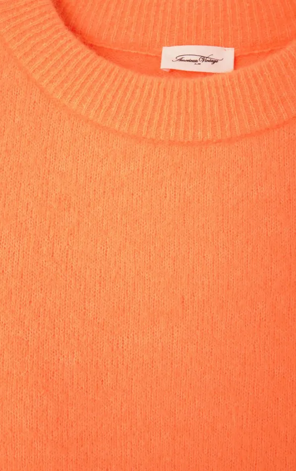 American Vintage Jumpers and Cardigans Women Jumper Vitow Fluorescent Carrot Melange American Vintage Jumpers and Cardigans Women Jumper Vitow Fluorescent Carrot Melange