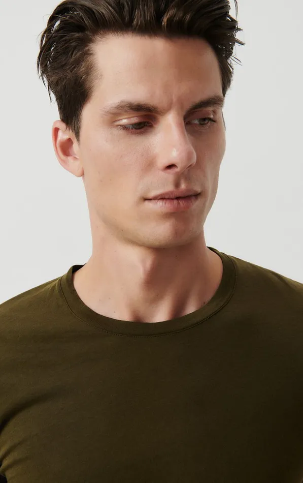 American Vintage Long Sleeve TShirts Men TShirt Decatur Khaki American Vintage Long Sleeve TShirts Men TShirt Decatur Khaki