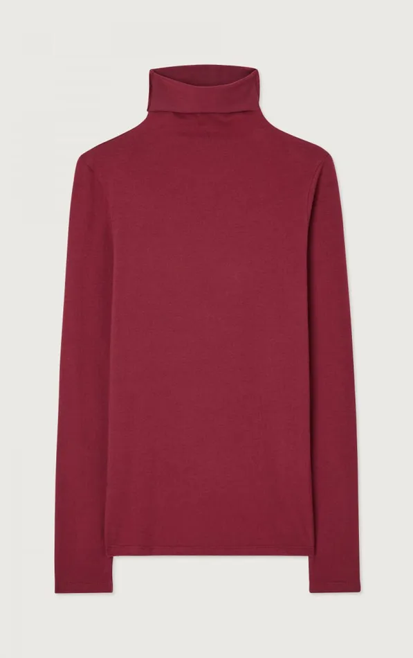 American Vintage Long Sleeve TShirts Women TShirt Ypawood Melange Berry