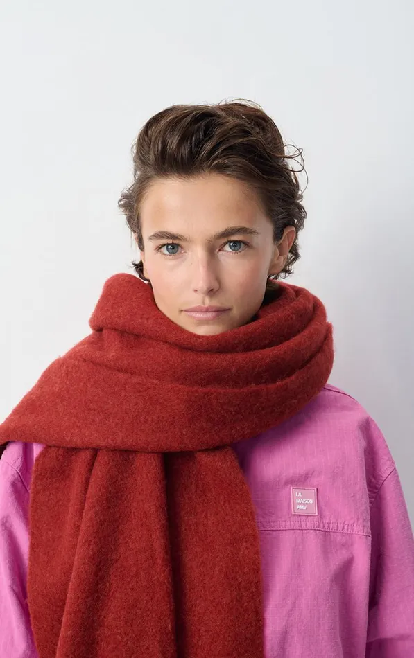 American Vintage Scarves And Shawls WomenMen Scarf Zinaco Wine Lie American Vintage Scarves And Shawls WomenMen Scarf Zinaco Wine Lie
