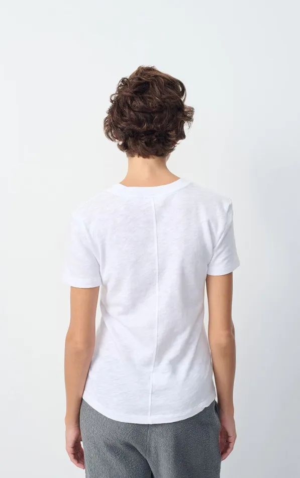 American Vintage Short Sleeve TShirts Women TShirt Sonoma White