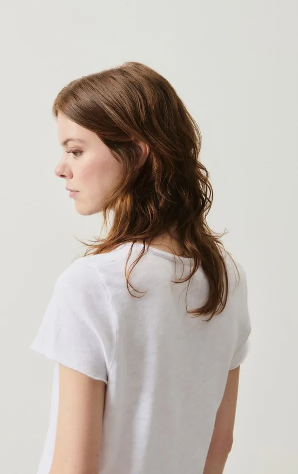 American Vintage Short Sleeve TShirts Women TShirt Sonoma White