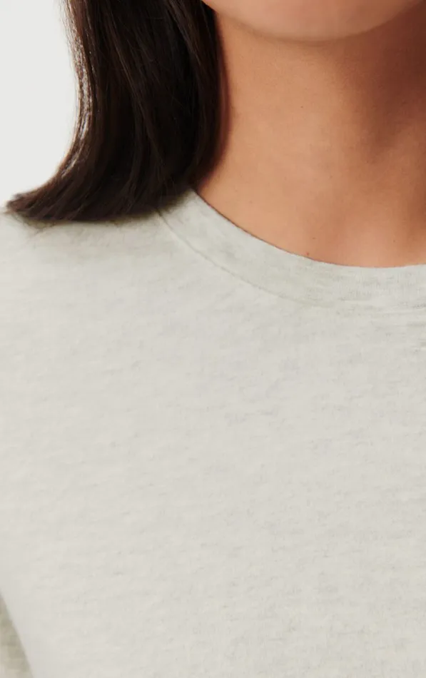 American Vintage Short Sleeve TShirts Women TShirt Ypawood Heather Grey American Vintage Short Sleeve TShirts Women TShirt Ypawood Heather Grey