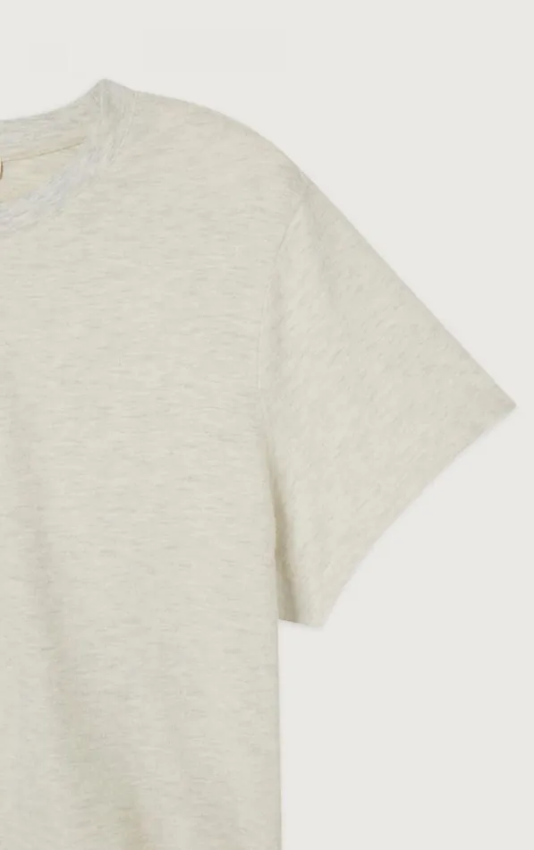 American Vintage Short Sleeve TShirts Women TShirt Ypawood Heather Grey American Vintage Short Sleeve TShirts Women TShirt Ypawood Heather Grey