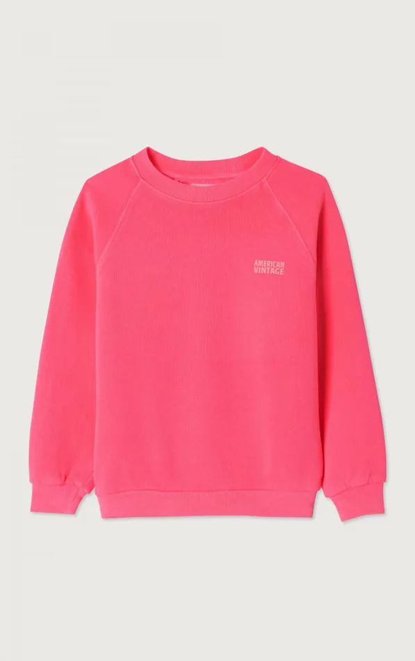 American Vintage Sweatshirts Kids Sweatshirt Izubird Fluorescent Hortensia