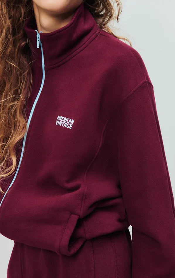 American Vintage Sweatshirts Women Sweatshirt Izubird Vintage Burgundy American Vintage Sweatshirts Women Sweatshirt Izubird Vintage Burgundy