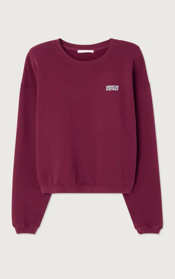 American Vintage Sweatshirts Women Sweatshirt Izubird Vintage Burgundy American Vintage Sweatshirts Women Sweatshirt Izubird Vintage Burgundy
