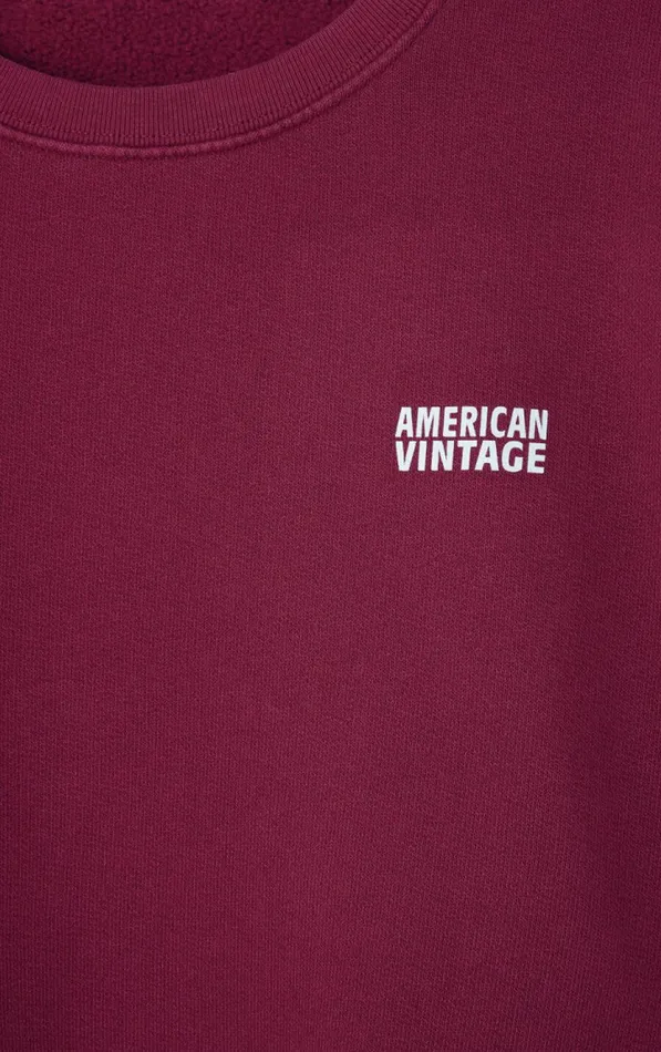 American Vintage Sweatshirts Women Sweatshirt Izubird Vintage Burgundy American Vintage Sweatshirts Women Sweatshirt Izubird Vintage Burgundy