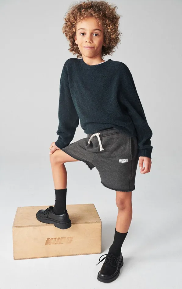 American Vintage Trousers and Shorts Kids Shorts Doven Overdyed Carbon American Vintage Trousers and Shorts Kids Shorts Doven Overdyed Carbon