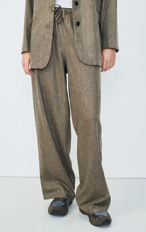 American Vintage Trousers Women Trousers Dirow Taupe Stripes