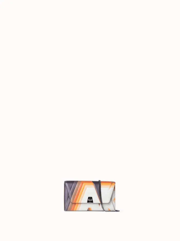 Anouk Clutch Bag In Leather With 3D Superimposed Letters Print Multicolor Women Akris Mini Bags Anouk Clutch Bag In Leather With 3D Superimposed Letters Print Multicolor Women Akris Mini Bags
