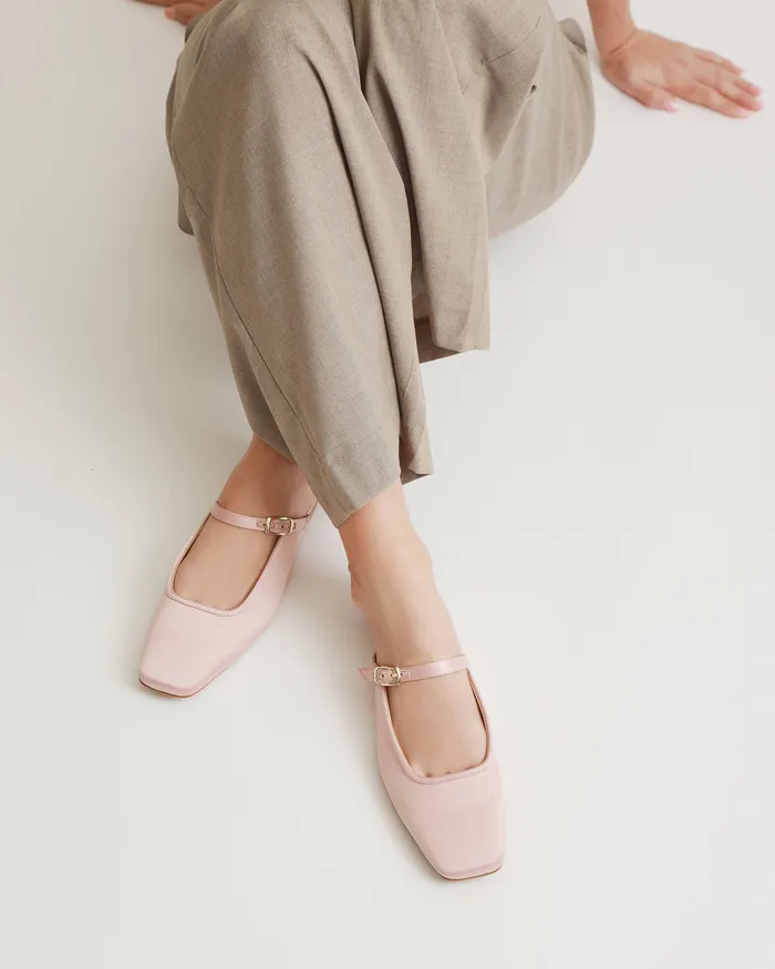 BALLET Women Sammy dress flats blush satin jomercer BALLET Women Sammy dress flats blush satin jomercer