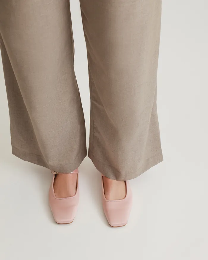 BALLET Women Sammy dress flats blush satin jomercer BALLET Women Sammy dress flats blush satin jomercer
