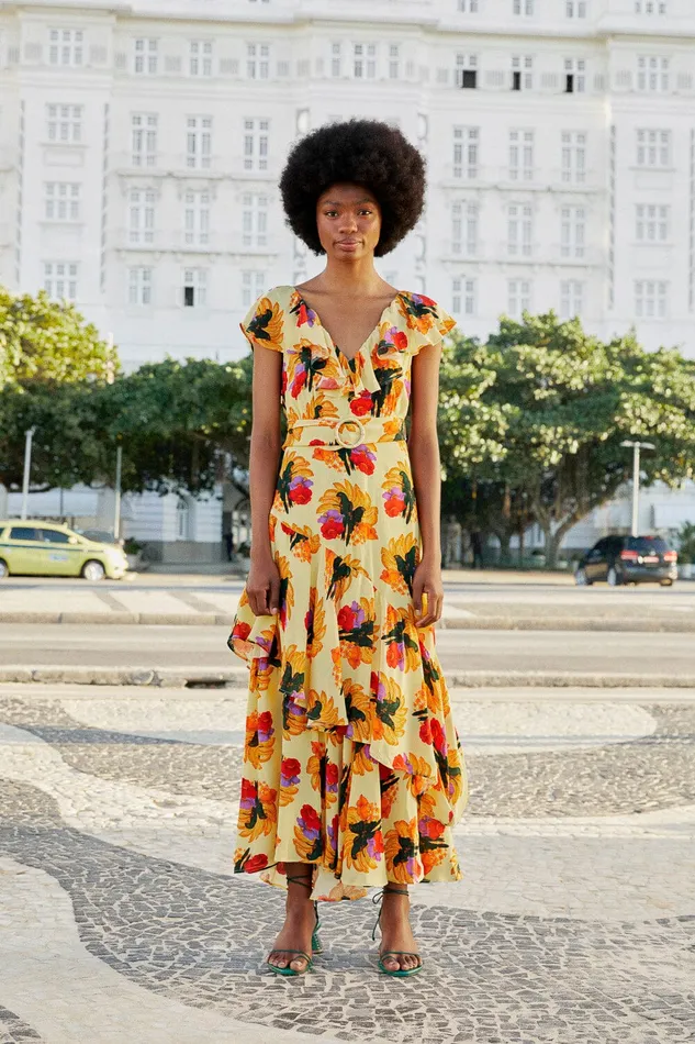 Banana Nest Midi Dress Women Farm Rio Midi Dresses